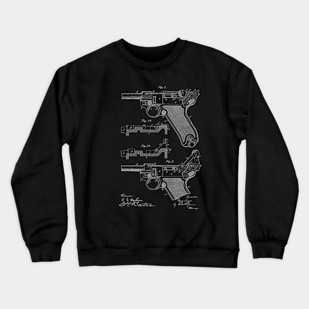 recoil loading small arms Vintage Patent Drawing Crewneck Sweatshirt by TheYoungDesigns